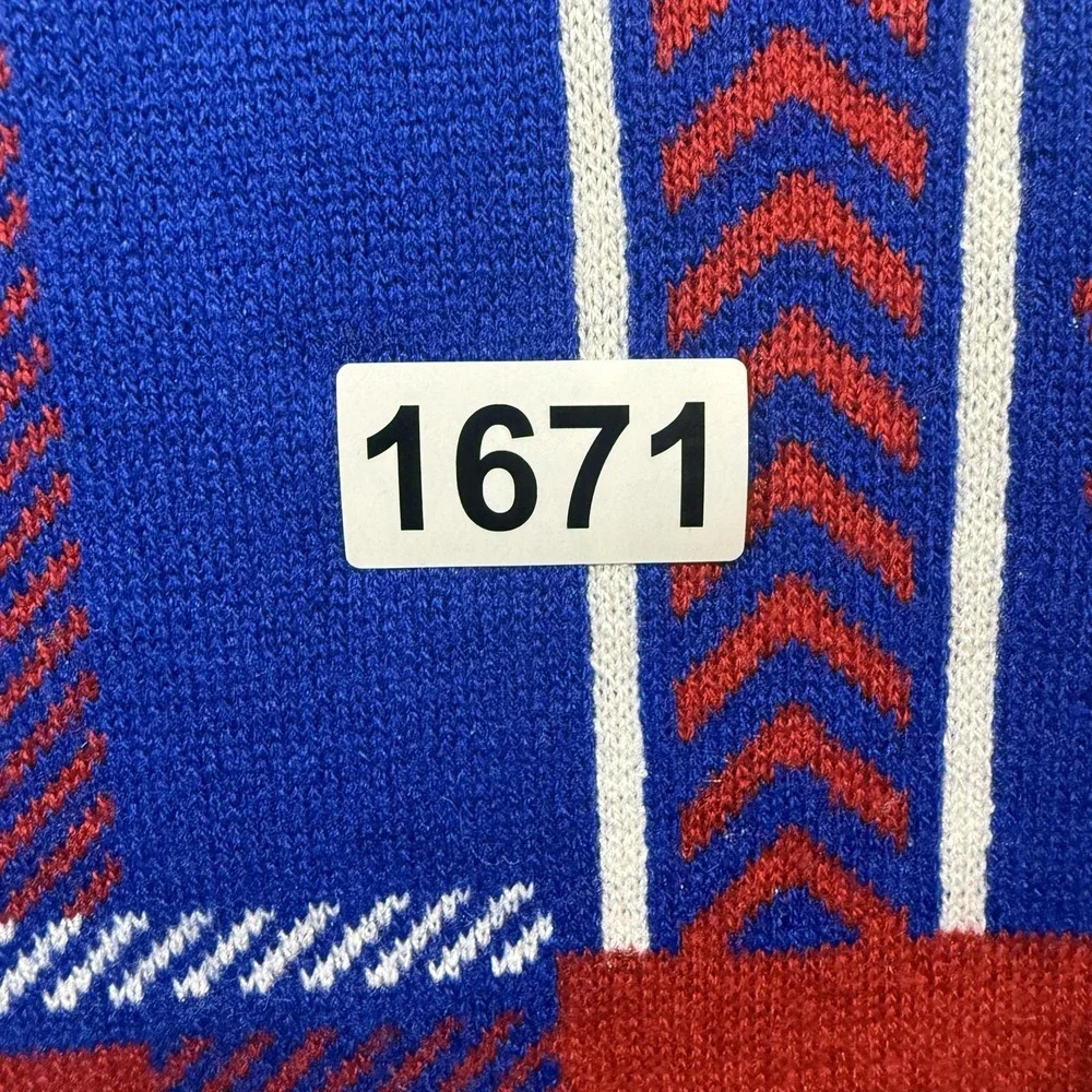New York Rangers Sweater Mens Small Blue Red NHL Hockey Ugly Christmas Holiday